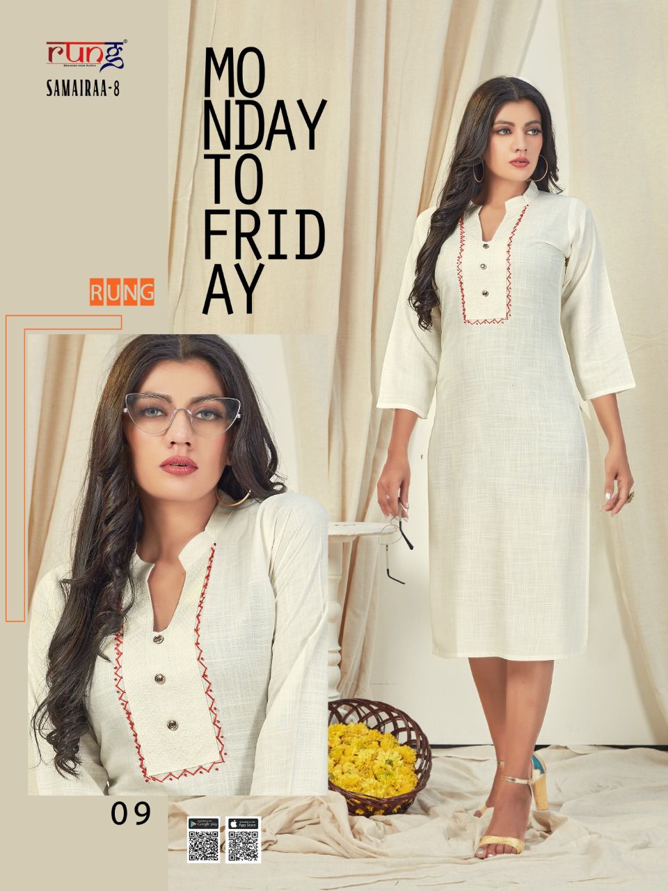 Rung Samairaa 8 Fancy Ethnic Wear Rayon Designer Kurti Collection